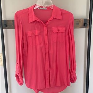 Pink Button Up Shirt